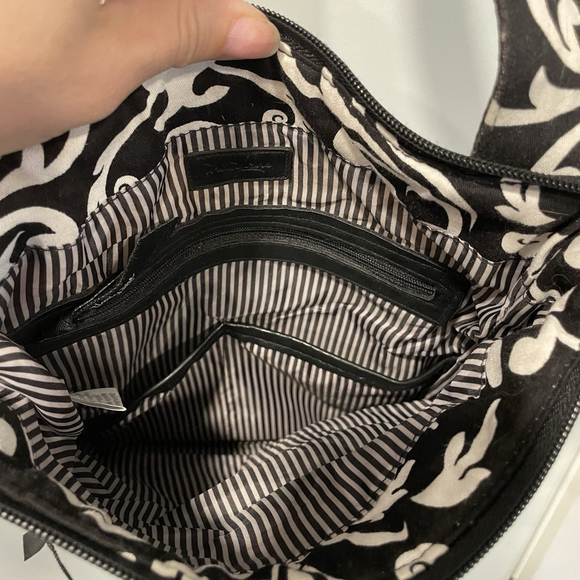 Thirty One Parisian Pop Black White Crossbody Shoulder Bag Zipper Organizer - Picture 6 of 6